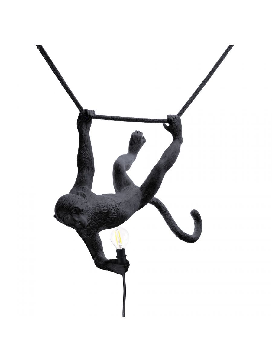 Seletti Marcantonio Monkey lamp black swing 14916 WtoB 2Z6A7230