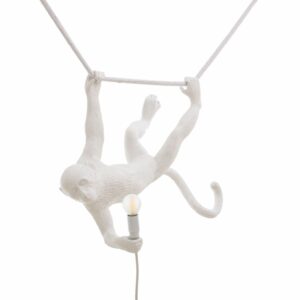Seletti Marcantonio Monkey lamp white swing ZA
